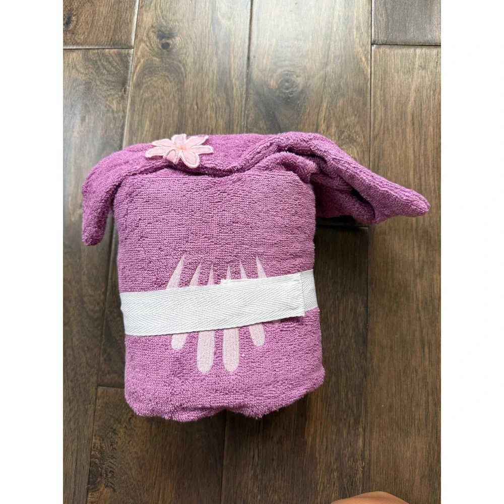 Jumping Beans Hooded Bath Wrap Kids OS Purple NEW Owl‎ Character Cotton Towel